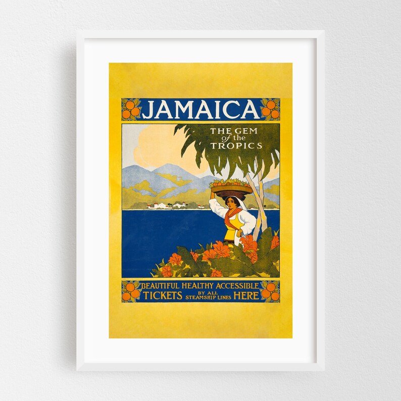 Jamaica Print Jamaica Wall Art Jamaica Poster Beach Print Etsy