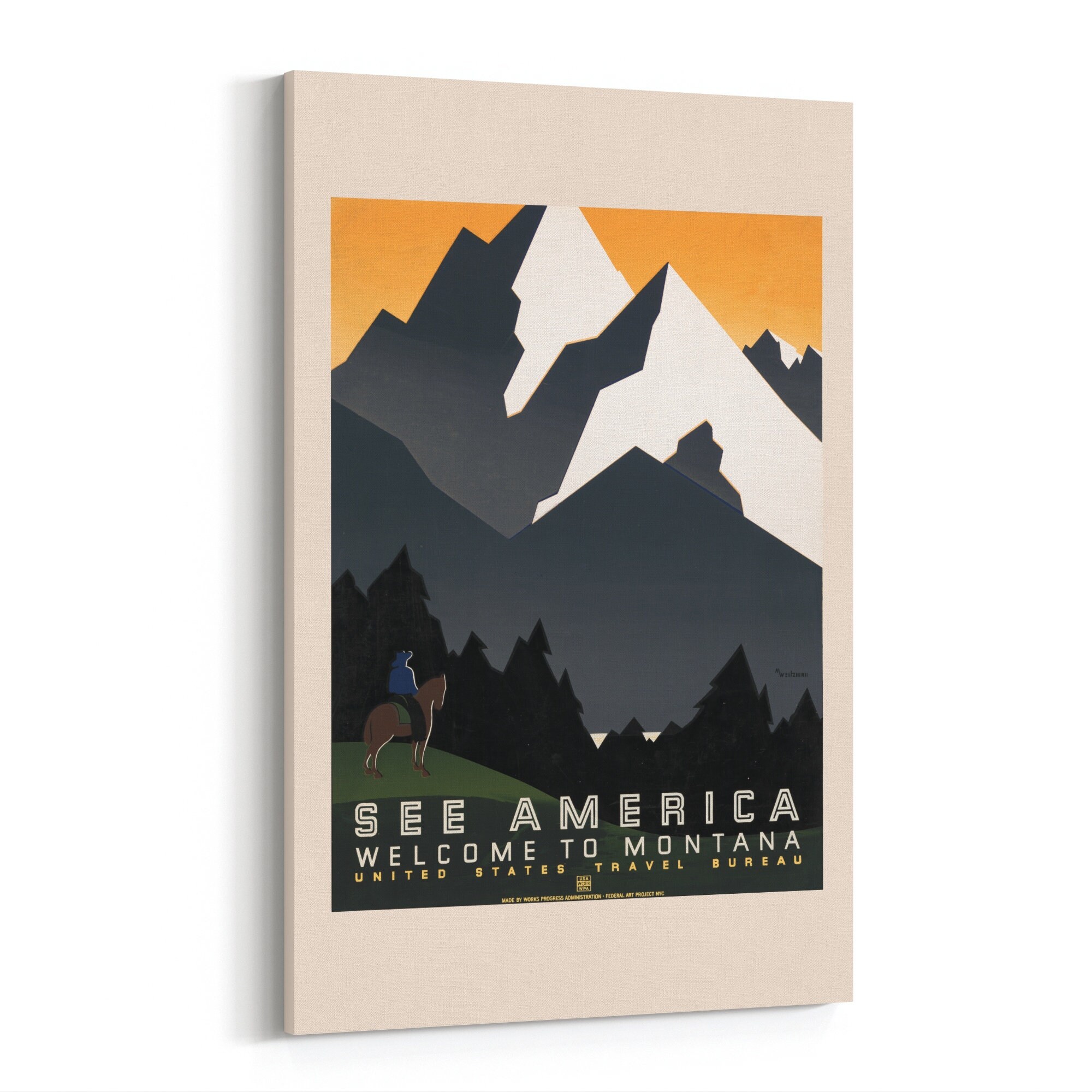 Montana Print Montana Wall Art Montana Poster Mountains Etsy