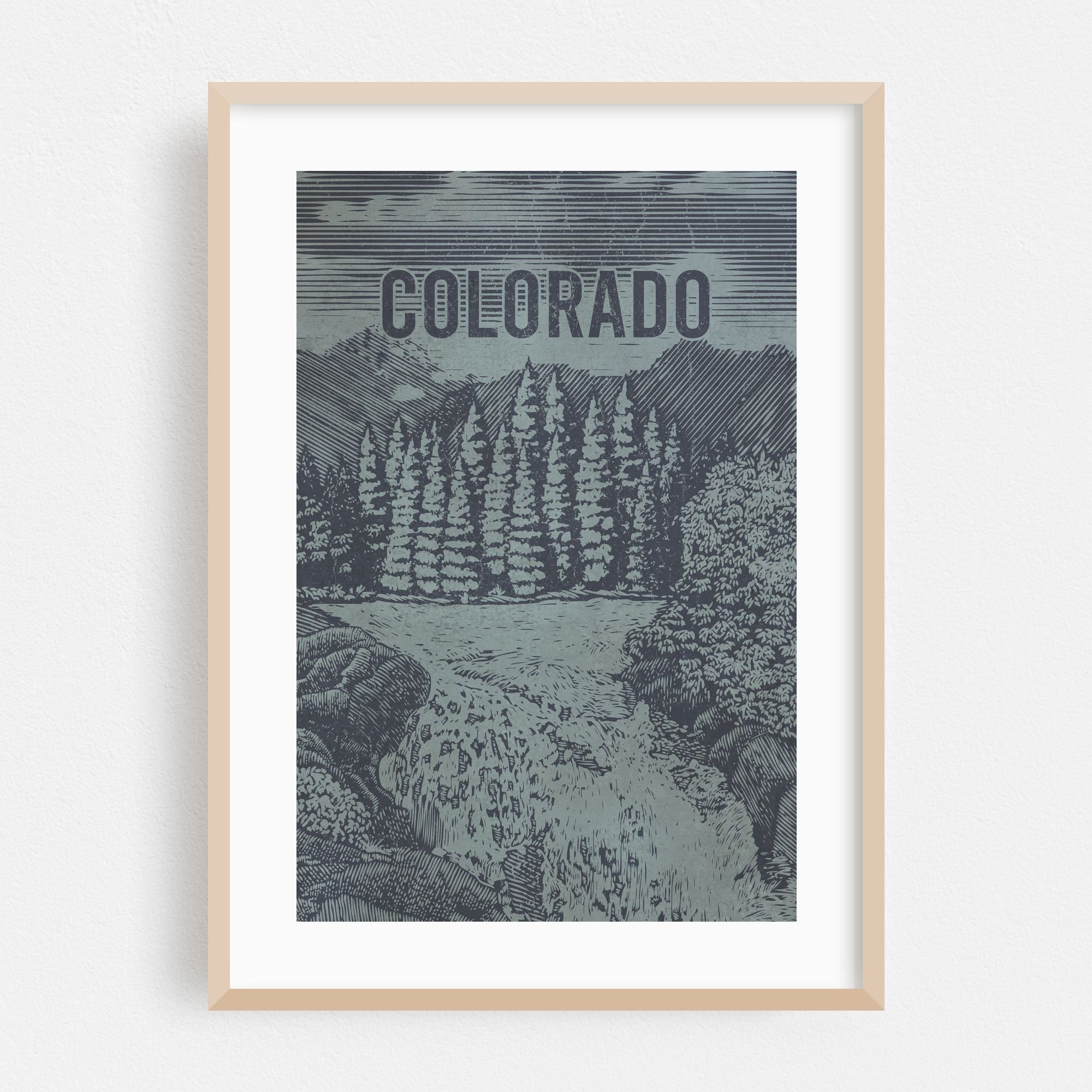 Colorado Print Colorado Wall Art Colorado Poster Forest Etsy