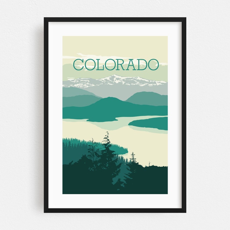 Colorado Print Colorado Wall Art Colorado Poster Forest Etsy