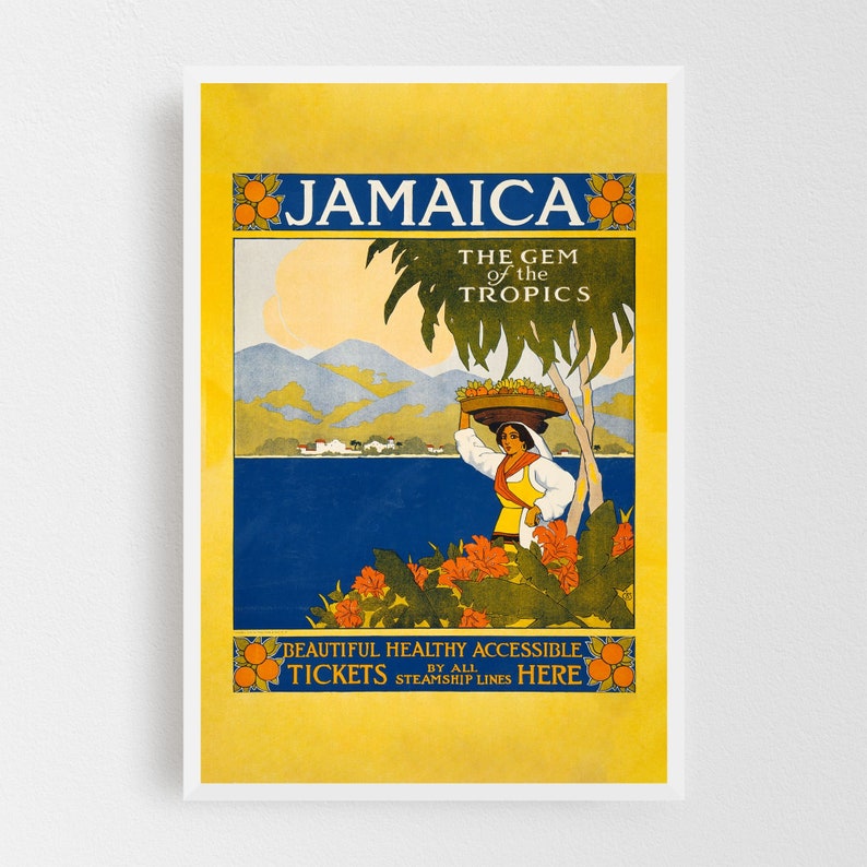 Jamaica Print Jamaica Wall Art Jamaica Poster Beach Print Etsy