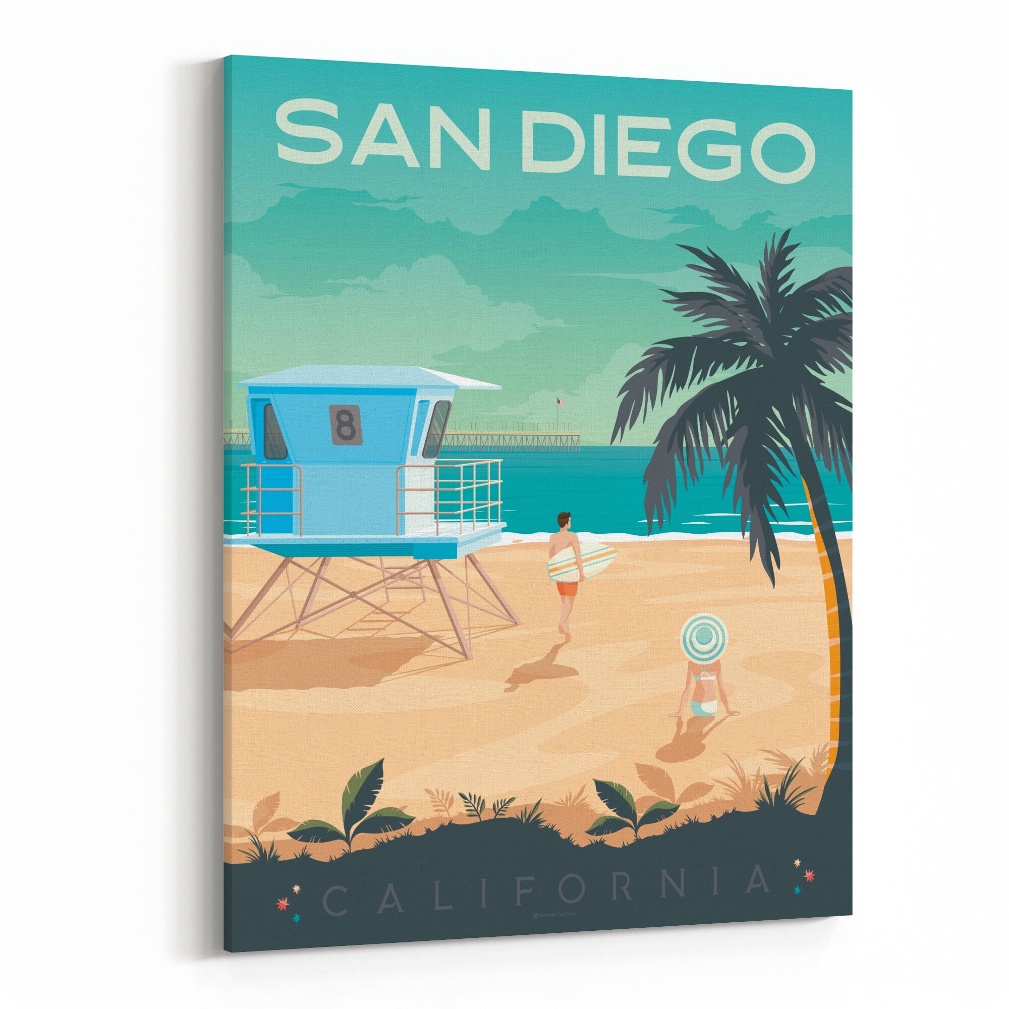 San Diego Print San Diego Wall Art San Diego Poster Etsy