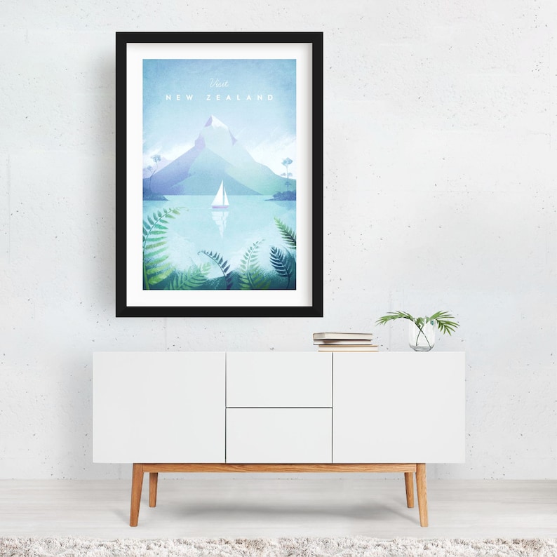 New Zealand Print New Zealand Wall Art New Zealand Poster Etsy