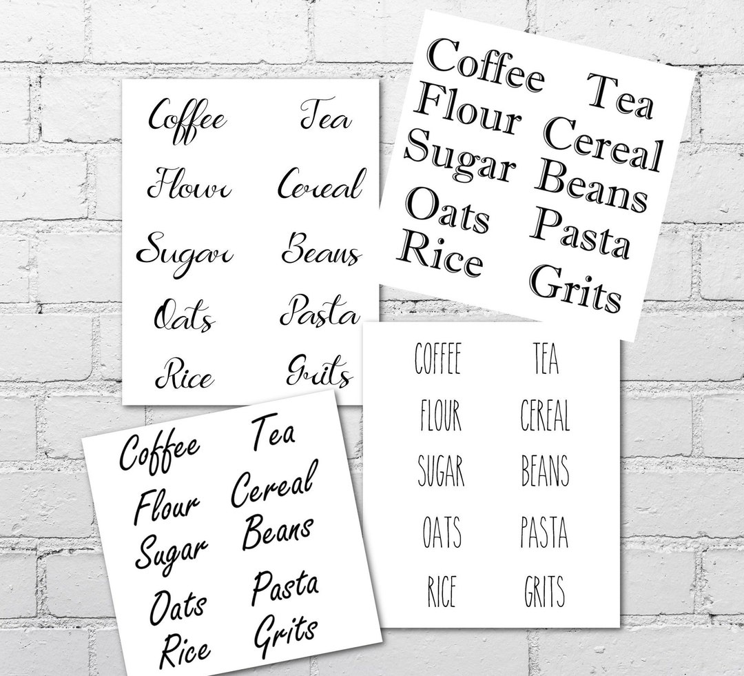Customizable Pantry Labels: Kitchen, Laundry, & Toy Room Organization ...