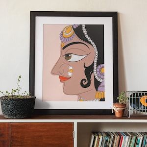 Indian Contemporary Madhubani Woman with a modern touch