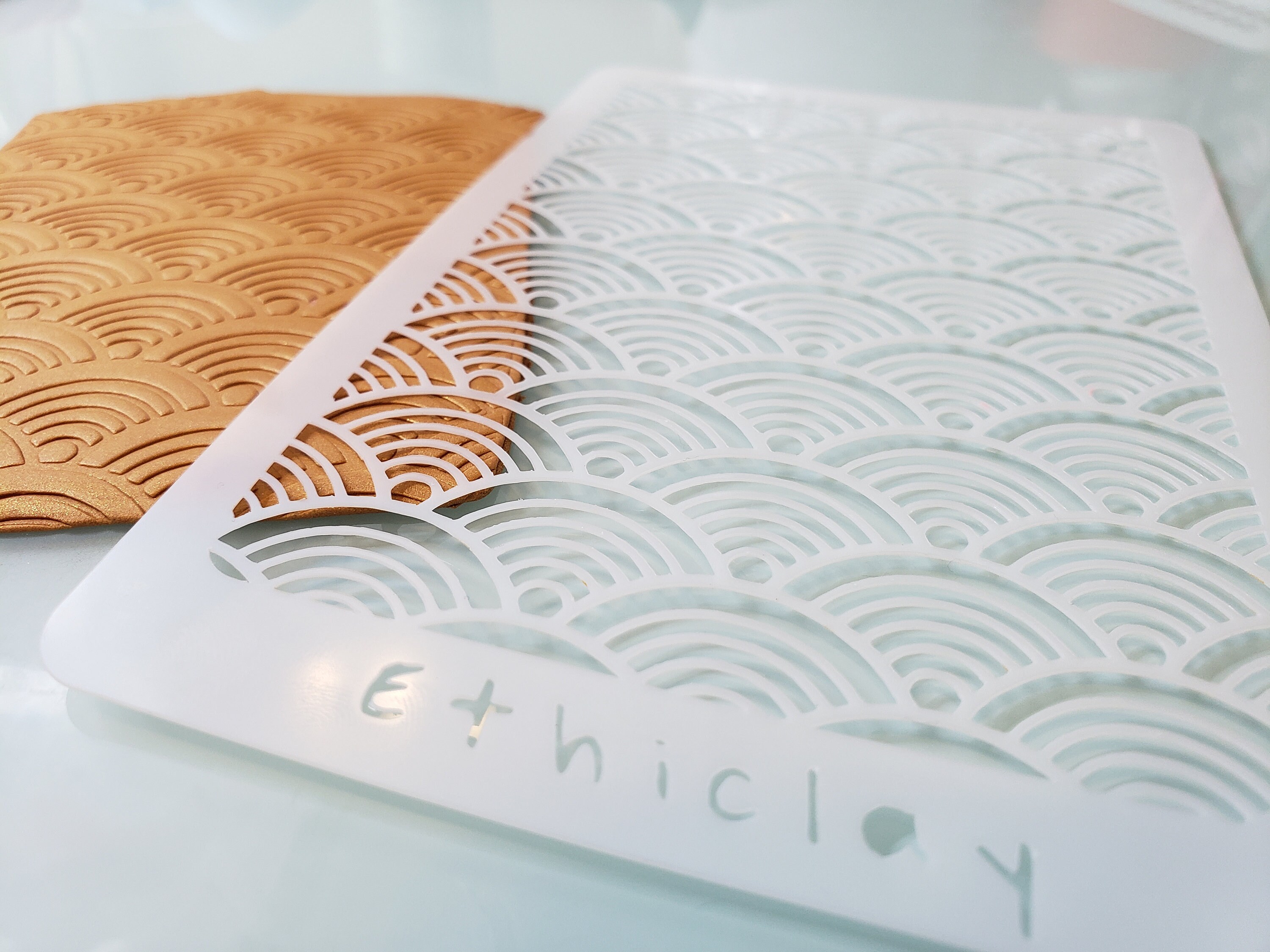 Scalloped Stencil Sheet Clay Texture Sheet Embossing Sheet Etsy