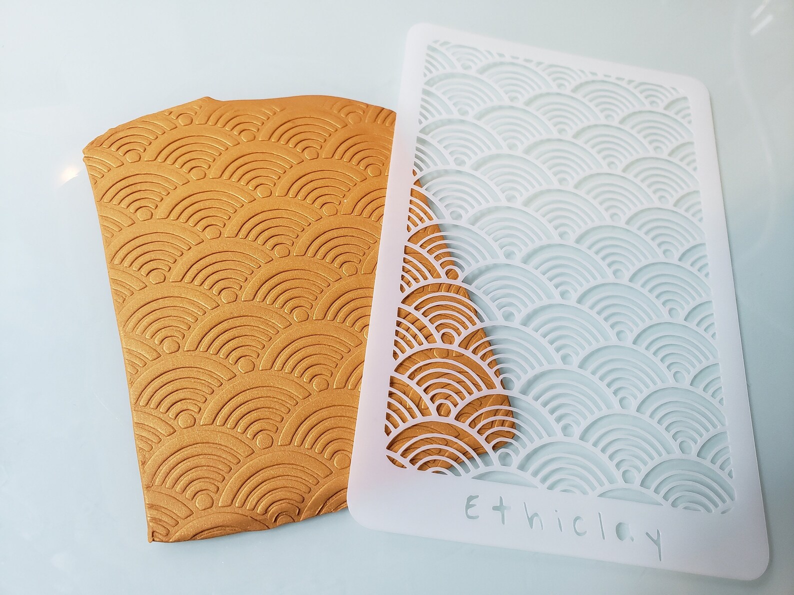 Scalloped Stencil Sheet Clay Texture Sheet Embossing Sheet Etsy