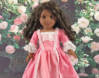 18 Inch Doll Colonial Formal Dress/Colonial Doll Clothes18 Inch Doll Clothes/ Heritage Doll Clothes/Hamilton Schuyler Sisters Dress