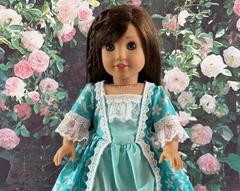18 Inch Doll Colonial Formal Dress/Colonial Doll Clothes18 Inch Doll Clothes/ Heritage Doll Clothes/Hamilton Schuyler Sisters Dress