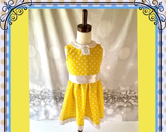 Gabby Gabby Costume For Girls, Gabby Gabby Dress, Halloween Costumes For Girls, 1950’s Girls Dress, Polka Dot Dress, Birthday Party Dress