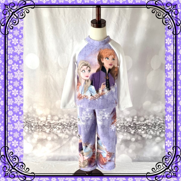 Frozen inspired pajamas for girls, Anna pajamas, fleece pajamas for kids, Pajamas, Soft pajamas, kids lounge wear