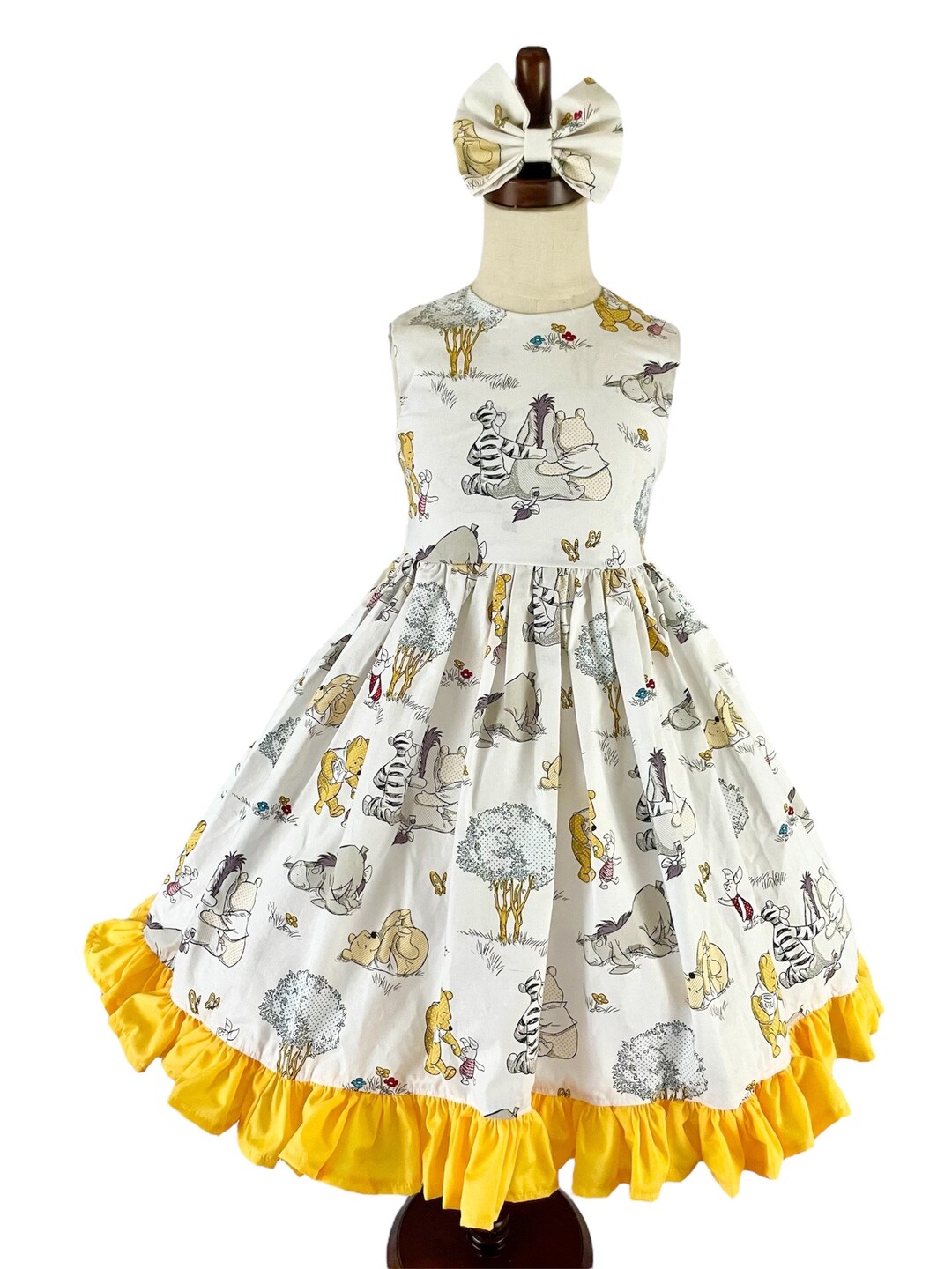 Winnie the Pooh Dress, Winnie the Pooh Birthday Dress, Girl, Baby
