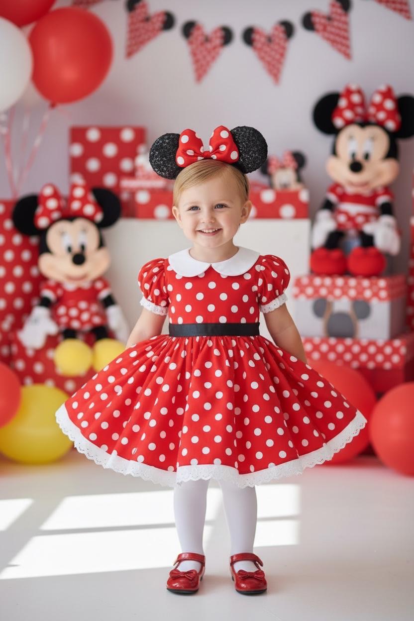 minnie mouse birthday dress baby Shona Joy La Lune It is prepared with Size:US4 - Available dpa-clothing-available