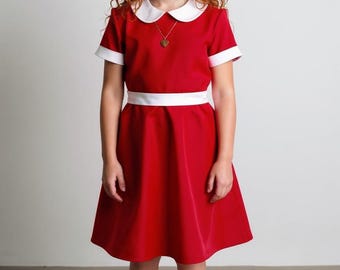 Annie Dress, Annie Inspired Dress, Orphan Annie Dress, Theatre Costumes,  Peterpan Collar Dress, Broadway Costumes, Tomorrow Dress, Red Dress - Etsy