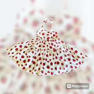 Strawberry Twirly Dress, Strawberry Dress, Berry First Birthday, Summer Berry Dress, Sweet One, One Berry Sweet Girl, Toddler Fruit Dress,