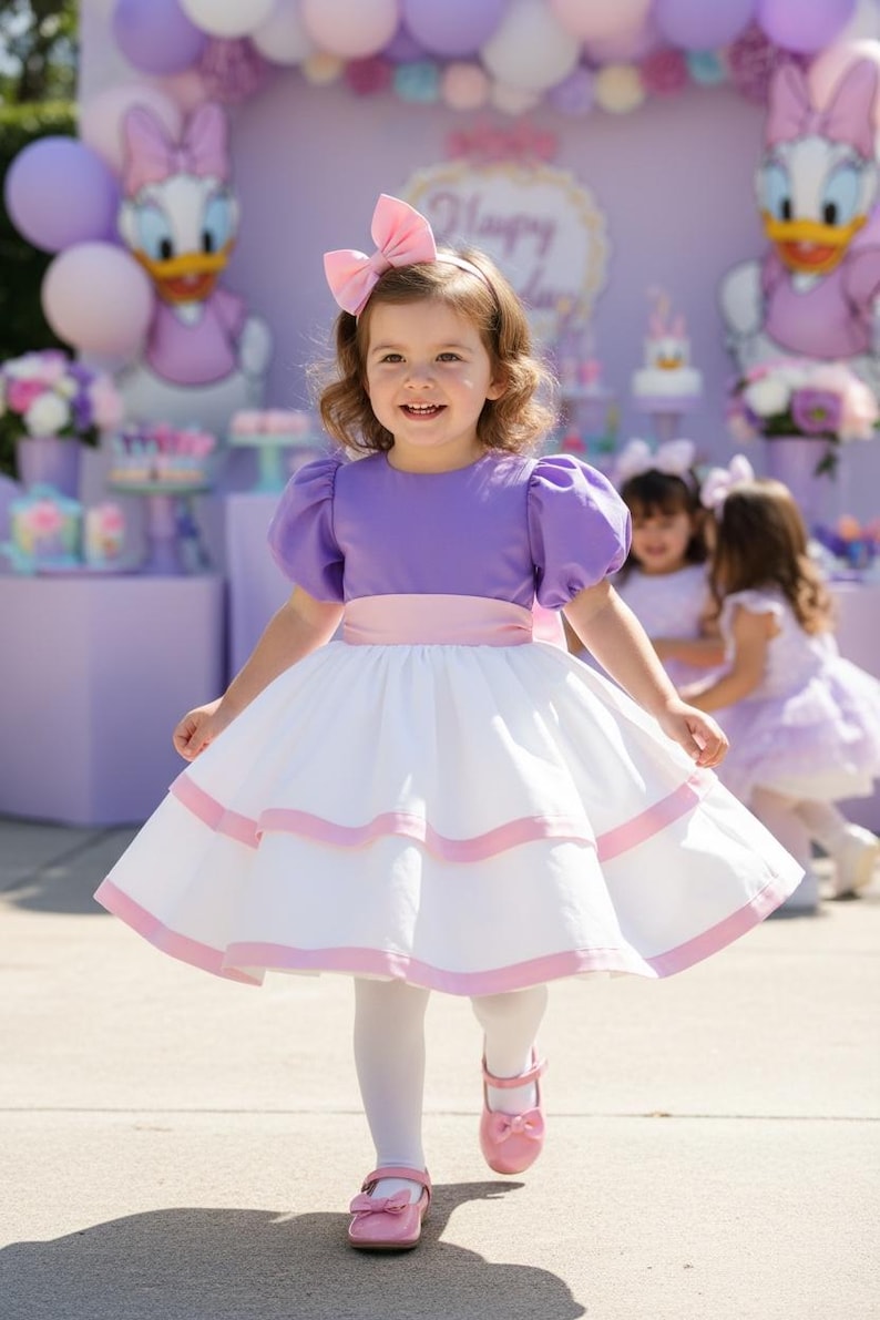 Daisy Duck baby dress, Daisy Duck baby costume, baby dress, Daisy Duck Twirly Soft Dress, Princess Dress, Daisy Duck Inspired Costume