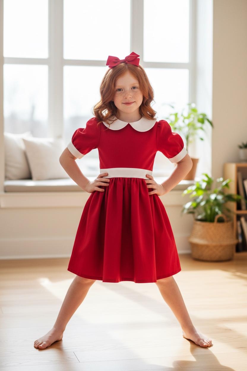 strapless open back dress Annie Red Dress  Elise Design