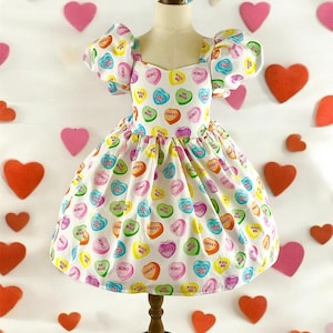 Vestido de niña para el día de San Valentín Vestido de San Valentín para niña, Traje de San Valentín para niñas, Vestido de novia para niños, Lindo traje de San Valentín