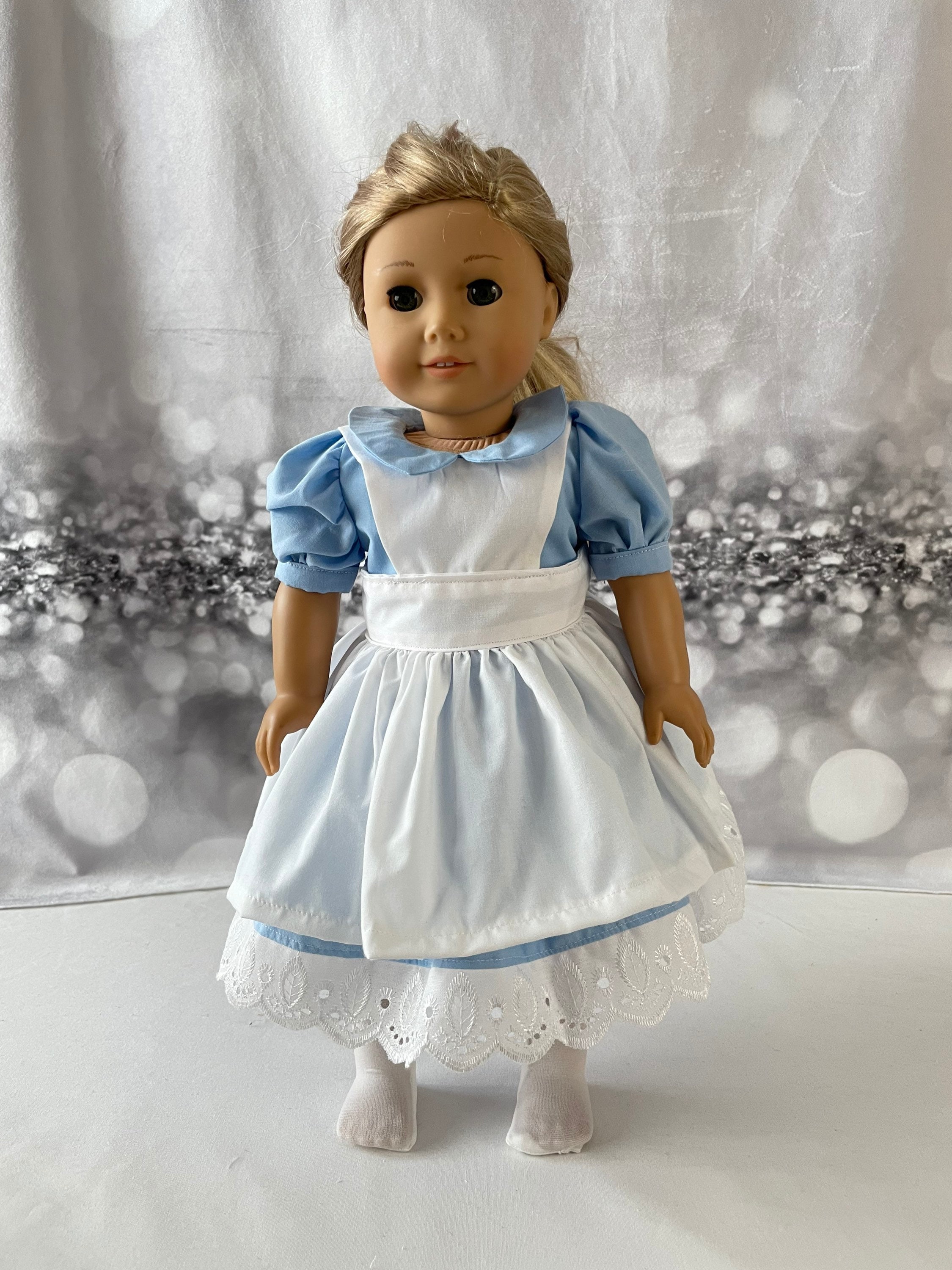 Alice in Wonderland Dress with Headband for Dolls-ALCDOL-M