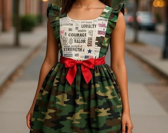 7/8, Camo Dress, Pete + Lucy, Girl's Boutique Dress, Camo Cutie Dress, Military  Homecoming, Girl's Army Dress, Cute Camo Outfit, Pink Camo - Etsy