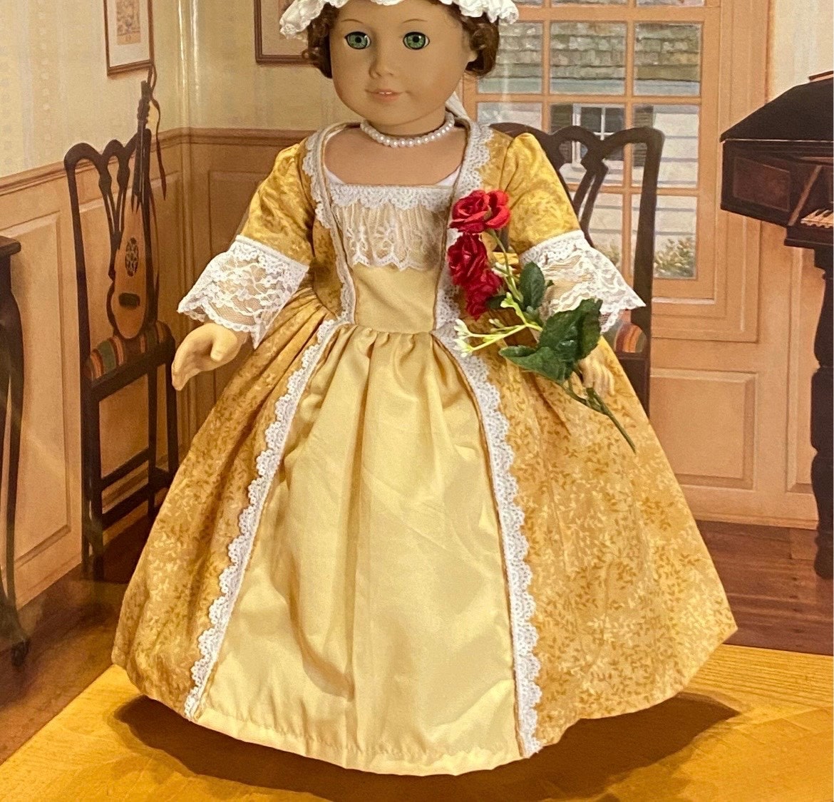 Gold Dress for American Girl Doll - Etsy