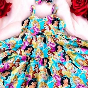 Princess Dress, Belle, Rapunzel, Jasmine, Cinderella, Toddler Dress, Baby girl Dress, Girls Princess Inspired Dress, Girls Princess Dress