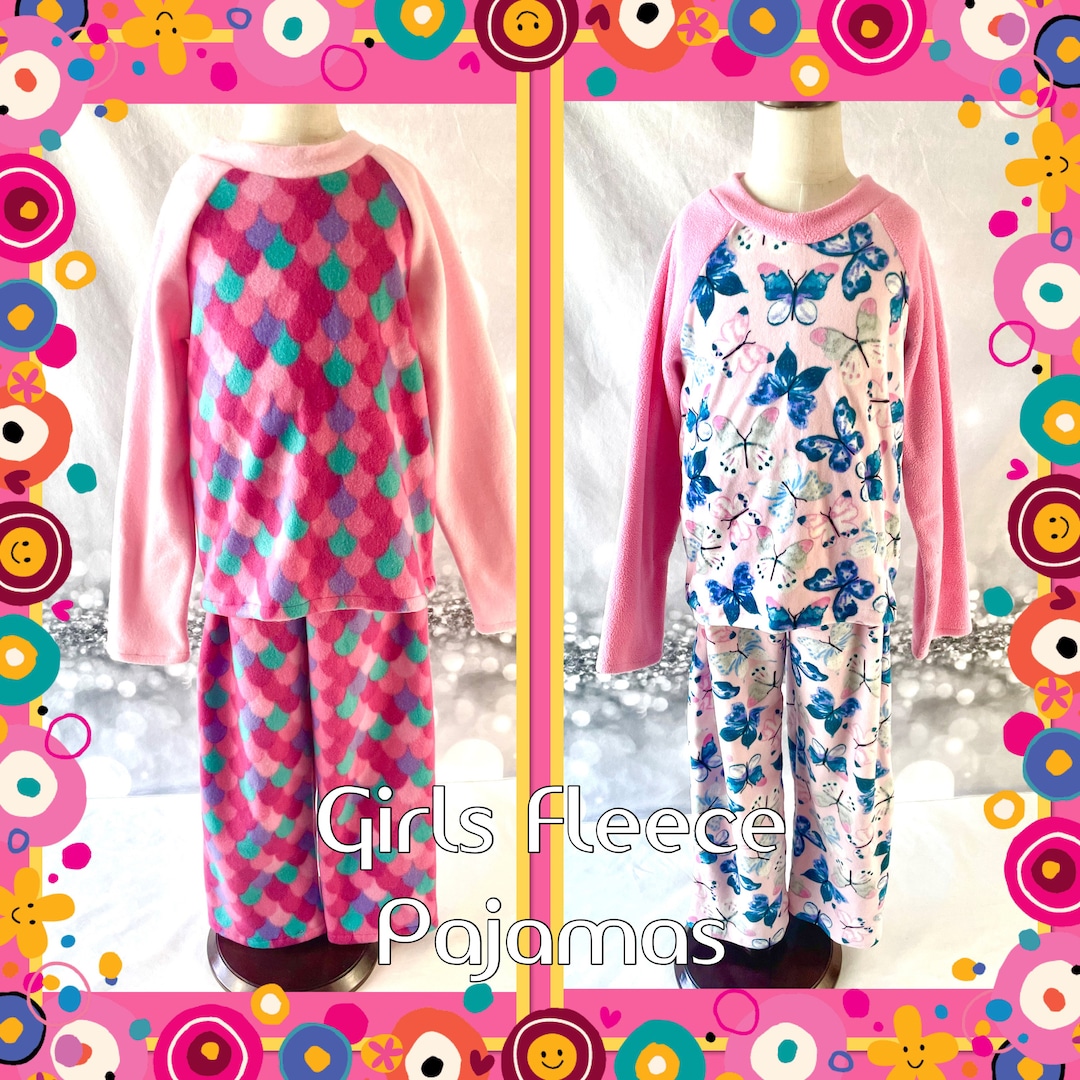 Girl's Fleece Pajamas, Girl's Soft Pajamas, Mermaid Pajamas for Girls