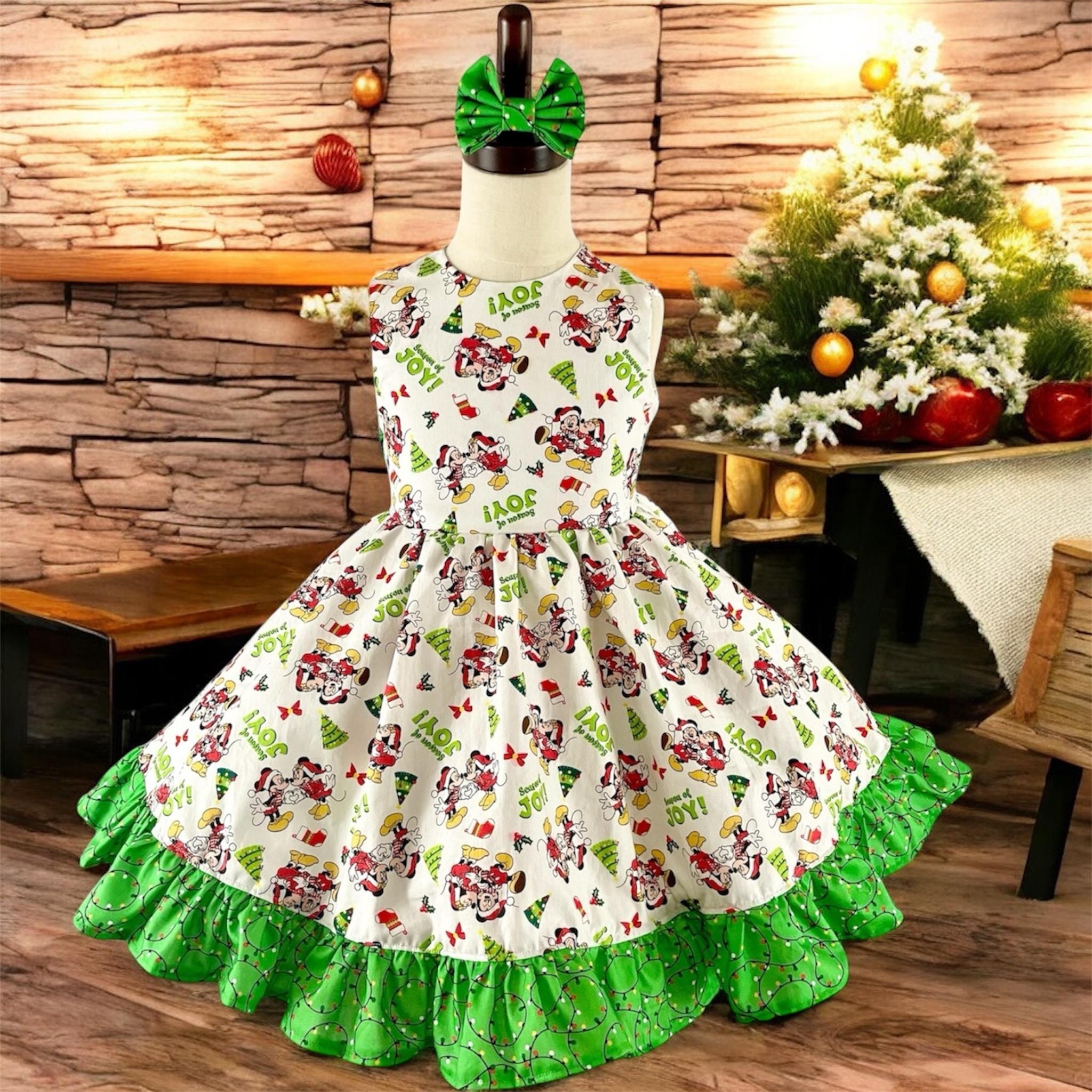 Minnie mouse christmas dress for toddlers clearance