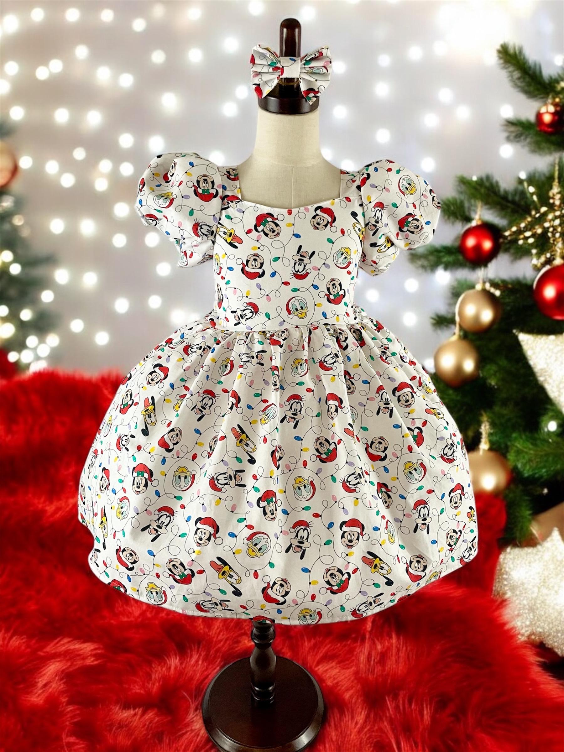 Girls Mickey Christmas Dress - Etsy