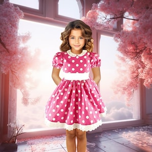 Pink Minnie Mouse Dress, Adorable Costumes For Girls, Halloween Costumes, Birthday Party Dresses, Minnie Mouse Dress, Girls Costumes