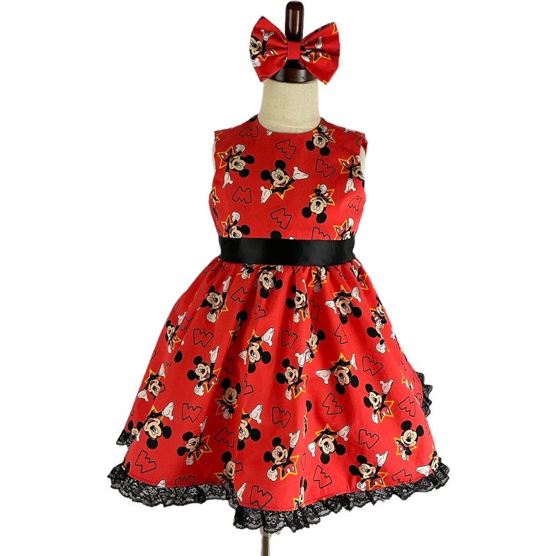 Mickey Mouse Dress - Etsy