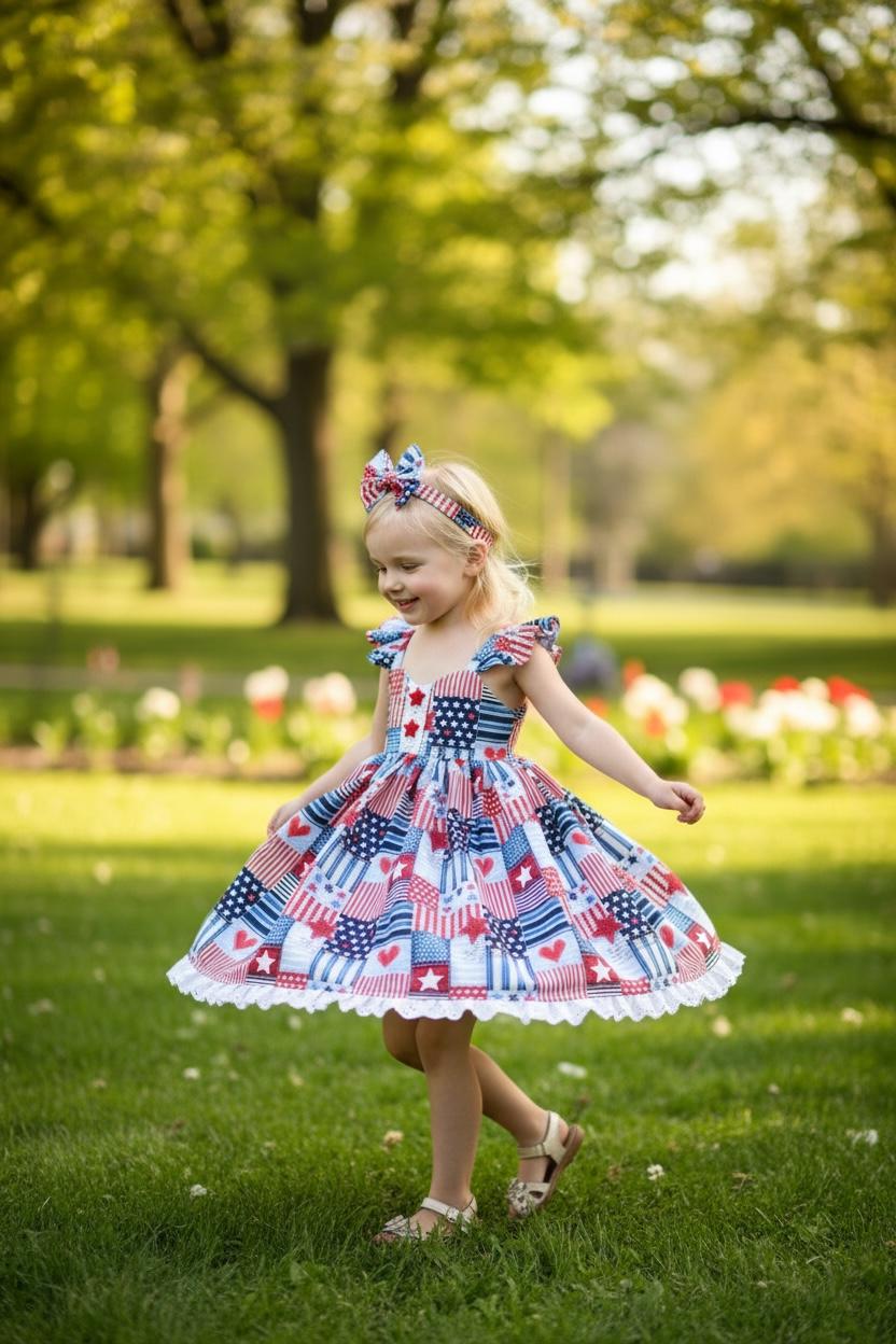 cute dresses for 4th of july patriotic parades Girls 4th of July Dress,