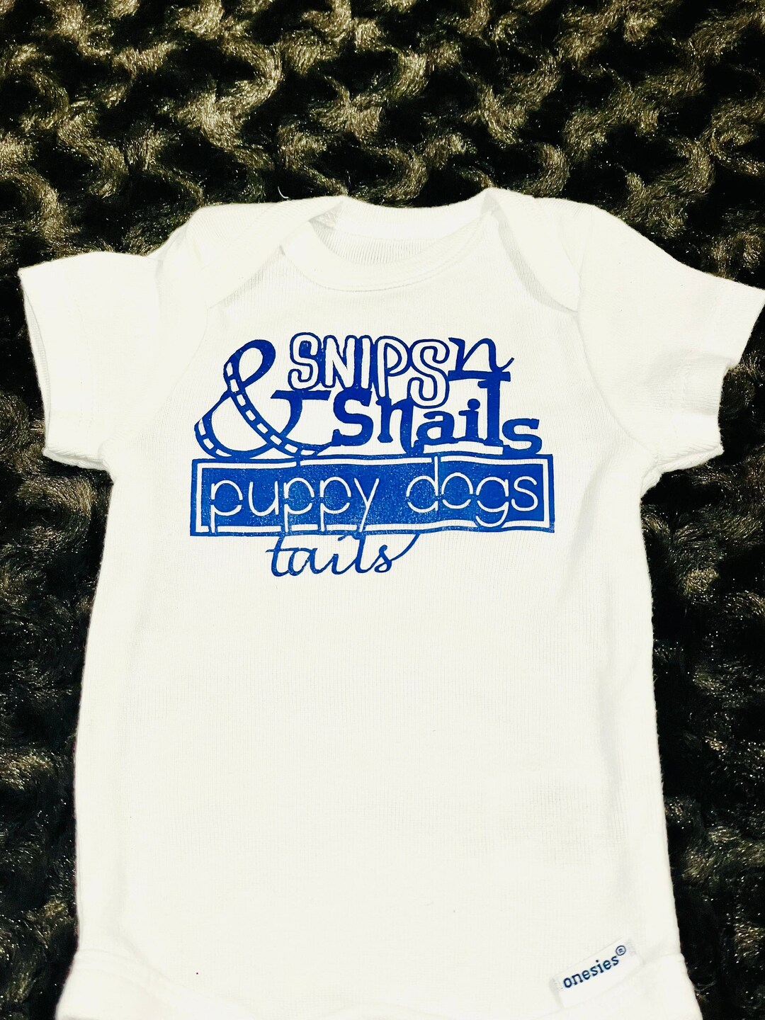 Snips N Snails and Puppy Dog Tails Baby Onesie Nursery Rhymes Etsy