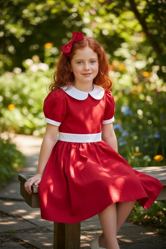 annie red dress costume Annie Costume for Girls, Theatre Costumes, Halloween Costumes for Girls,  Birthday Party Dress, Broadway Costumes, New Annie Movie Dress,