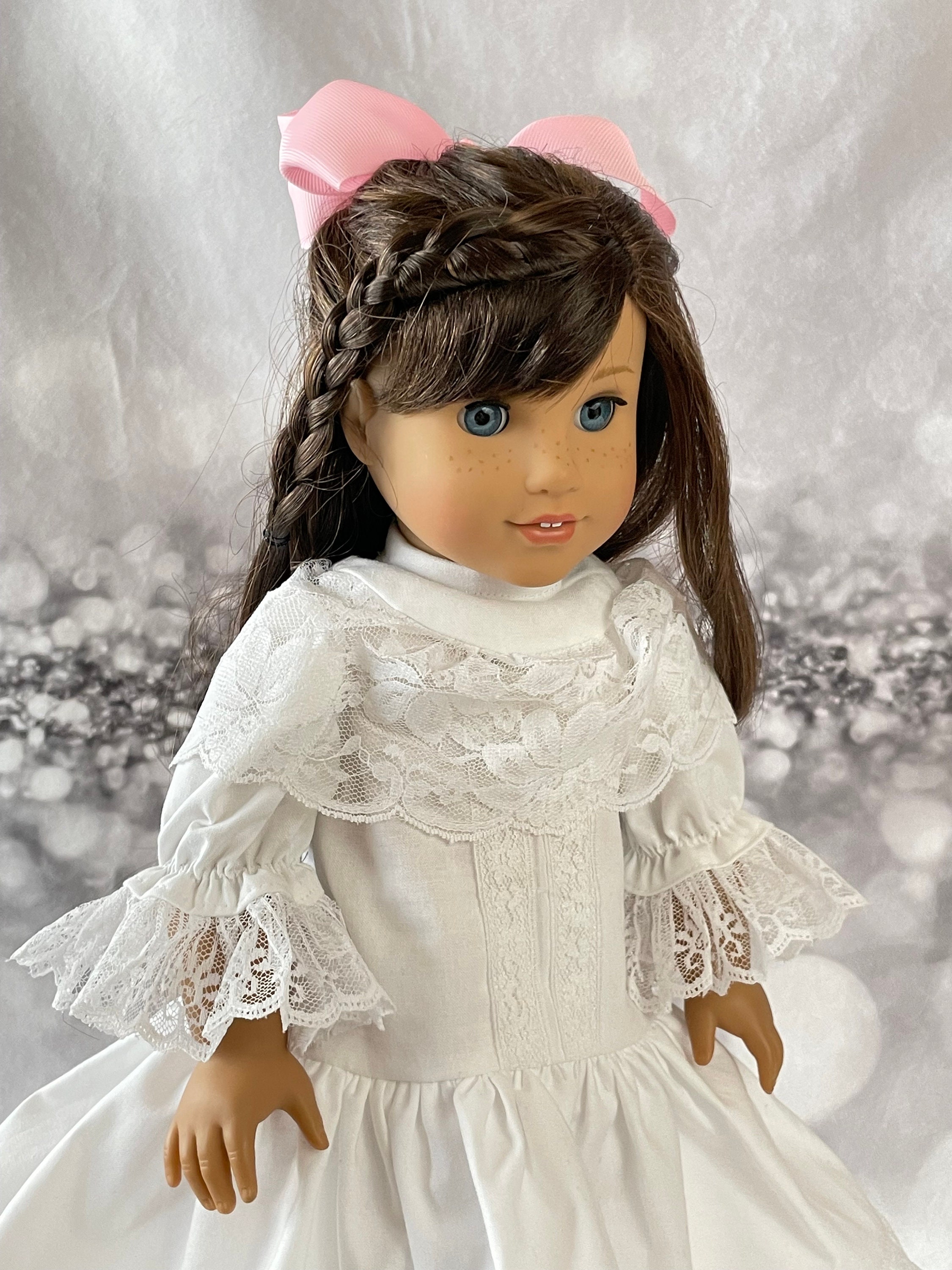 White Picnic Doll Dress, 18 Inch Doll Clothes, Historical Doll Dress,  Vintage Style Doll Outfit, Edwardian Doll Dress With Lace Collar - Etsy