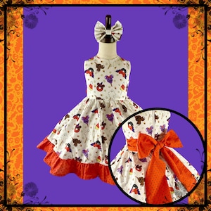 Halloween Dress, D Halloween Girls Toddler Dress, Halloween Mouse Dress, Mickey Mouse Halloween Dress, Minnie Mouse Halloween Dress