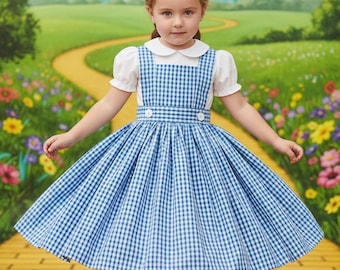 Dorothy Costume for Girls | Wizard of Oz Costume | Blue Gingham Dorothy Dress | Girls Halloween Costume | Toddler Dorothy Outfit | Wizard