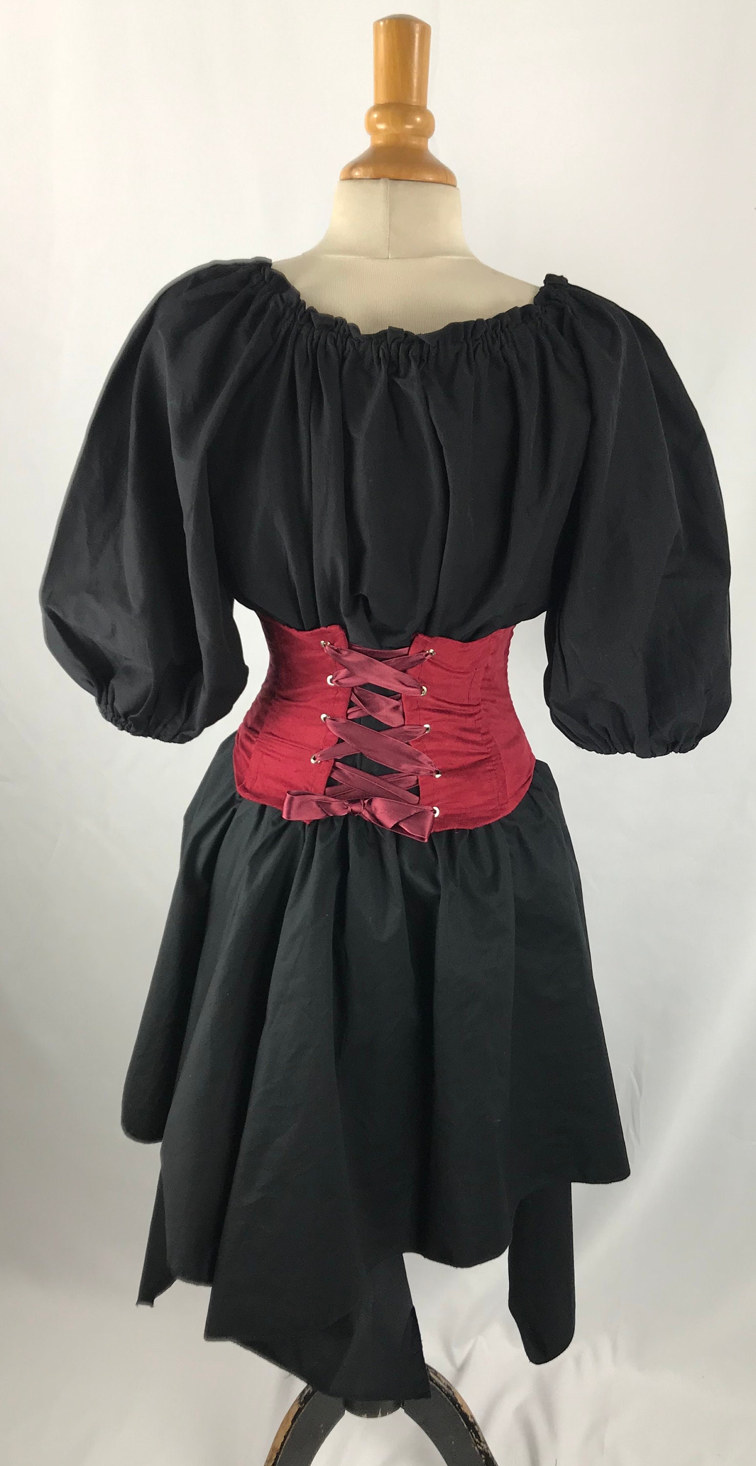 Red Corset Inspired by Medieval Pirate or Burlesque Style - Etsy