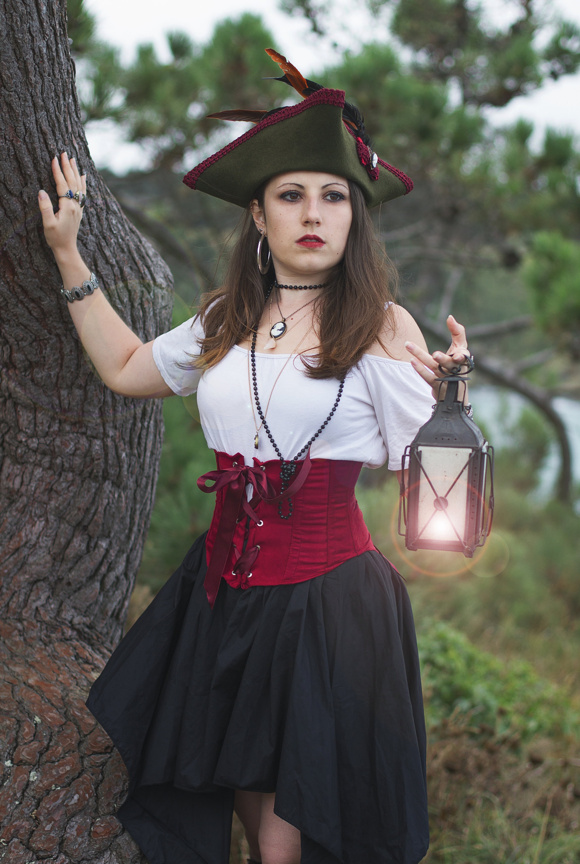 THEREDTHREAD S burlesque corset gray