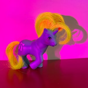 Vintage My Little Pony G1 Baby Ribbon Beddy Bye Bye Eye Unicorn 1986 Hasbro