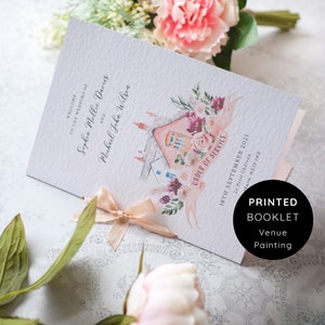 Wedding Order of Service Booklet, Church Order of Service, Order of Ceremony, Wedding Ceremony Booklet, Church Wedding Program Pamphlet