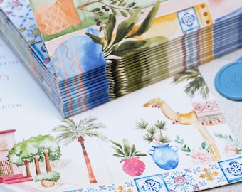 Invito di nozze marocchino personalizzato digitale / Invito di nozze digitale personalizzato pieghevole
