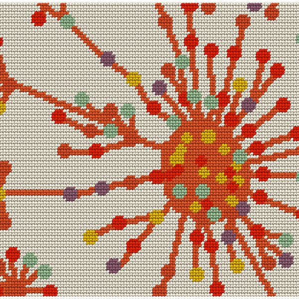 Modern Needlepoint Kit Neural Network Design Tapestry Kit