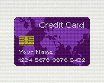Kit tela per ricamo a punto croce con carta di credito personalizzabile, 5" x 8", arazzo moderno