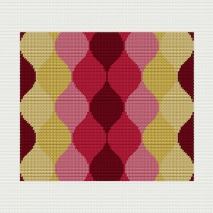 8.5" x 10" Needlepoint Canvas, Halftone Dots Design, Modern Needlepoint Kit