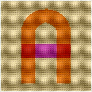 Alphabet Needlepoint Kit Monogram Tapestry Kit Letter A 7&quot; x 7&quot;
