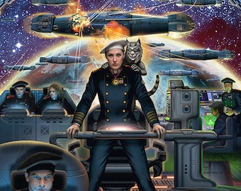 Signed and numbered art print of cover art for the softcover edition of &quot;At All Costs&quot;