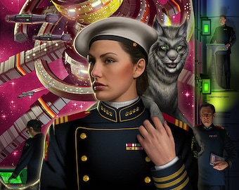Signed and numbered art print of cover art for &quot;On Basilisk Station&quot;