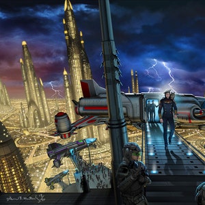 Signed and numbered art print of cover art for &quot;A Rising Thunder&quot;
