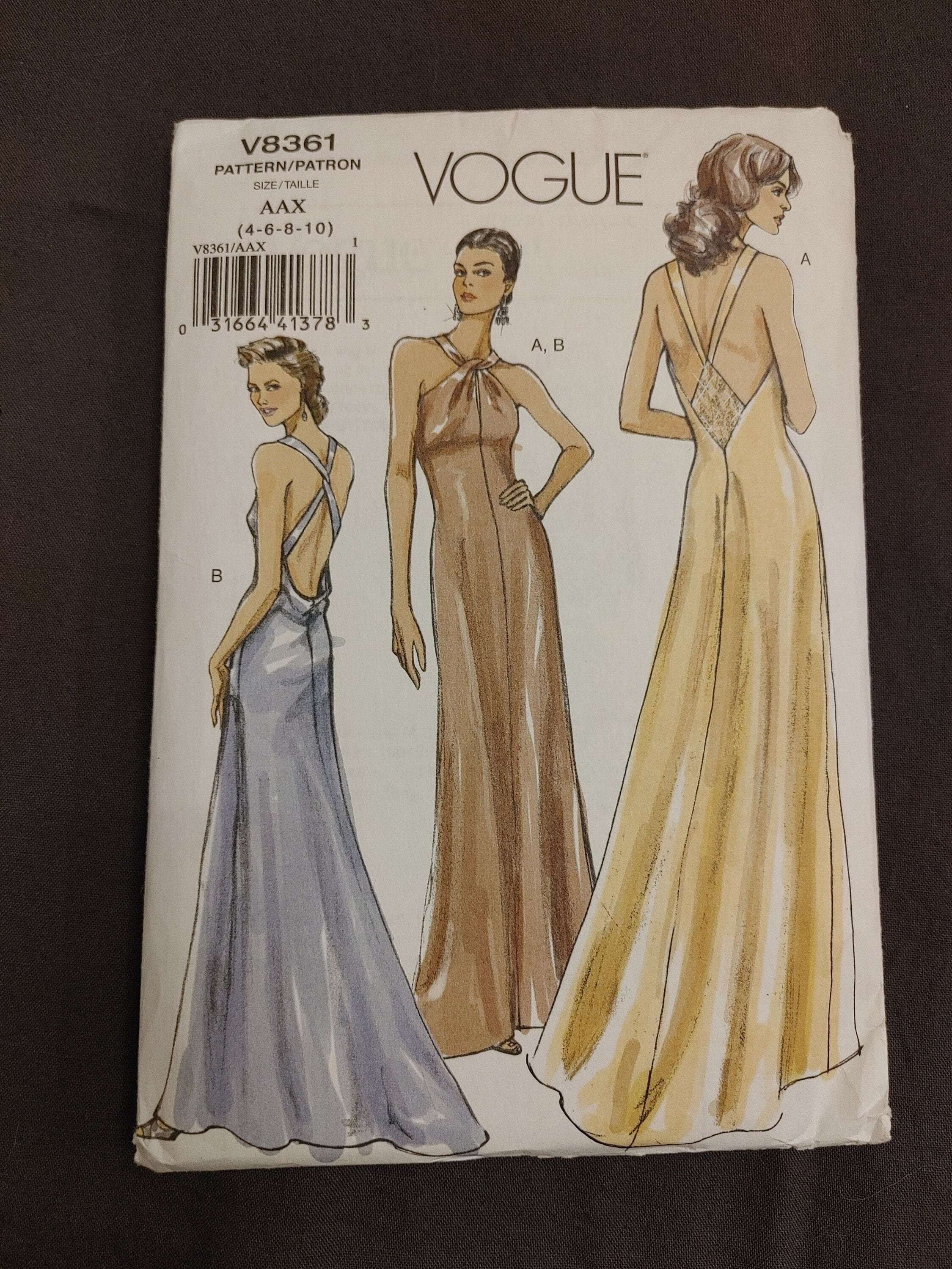 Vogue 8361 Misses Dress Uncut Printed Pattern Size 4-10 - Etsy